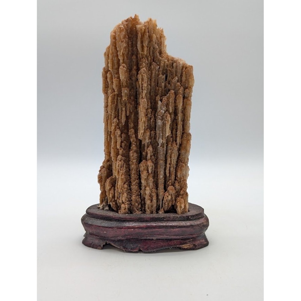 Scholar Rock Natural Stalactite Stalagmite Mineral Specimen 6.5" Suiseki Cave